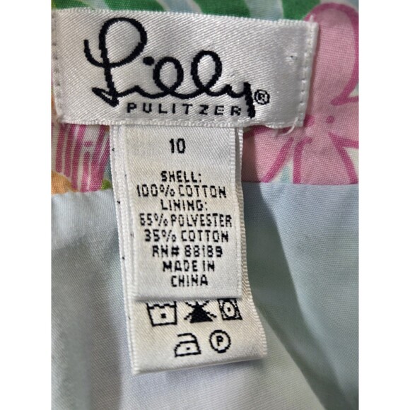 Lilly Pulitzer Womens Vtg Cynthia Botanical Garden Skirt 10 Scallop Hem Lined - Picture 6 of 6